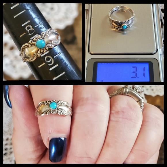 Genuine Sleeping Beauty Turquoise Ring Size 8.5-9 - Picture 7 of 7